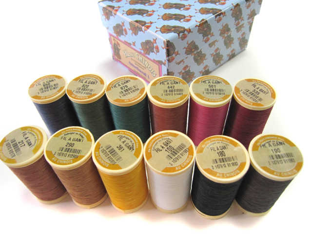 ★オートクチュール刺繍糸フィラガン12色アソートNo.1（ダークトーン）　